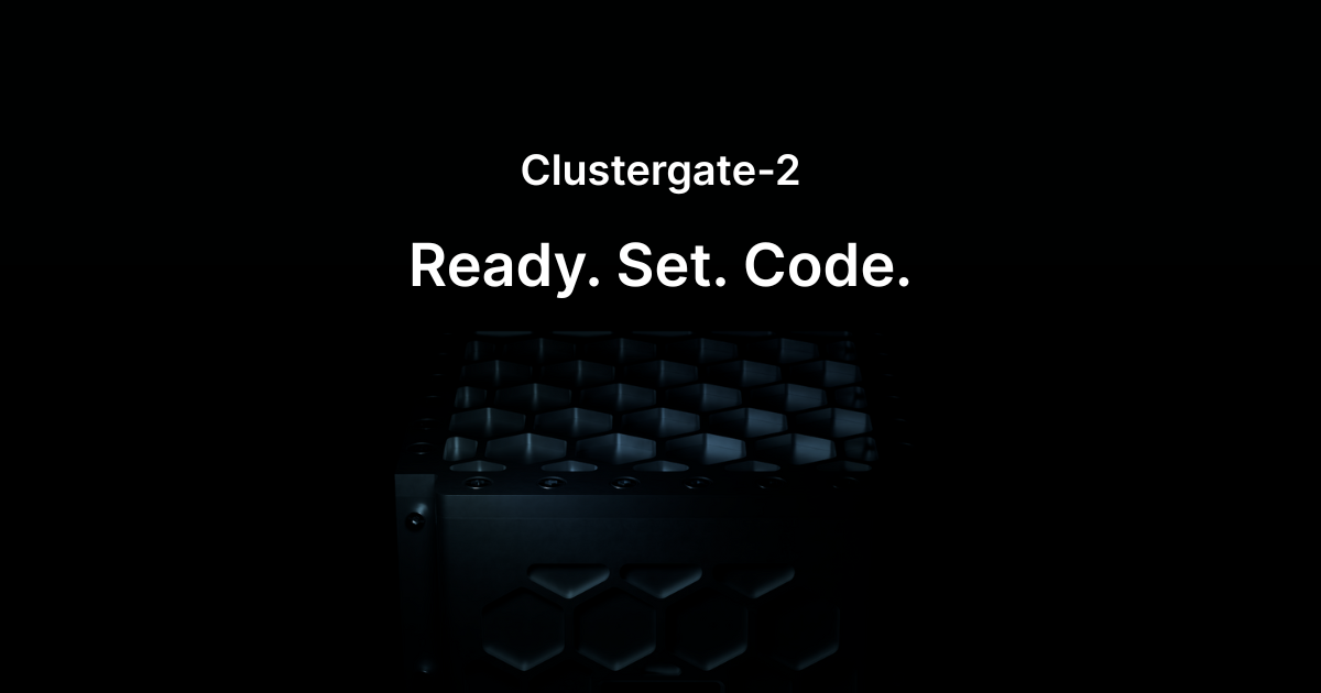 Clustergate-2 hardware with Ready Set Code text